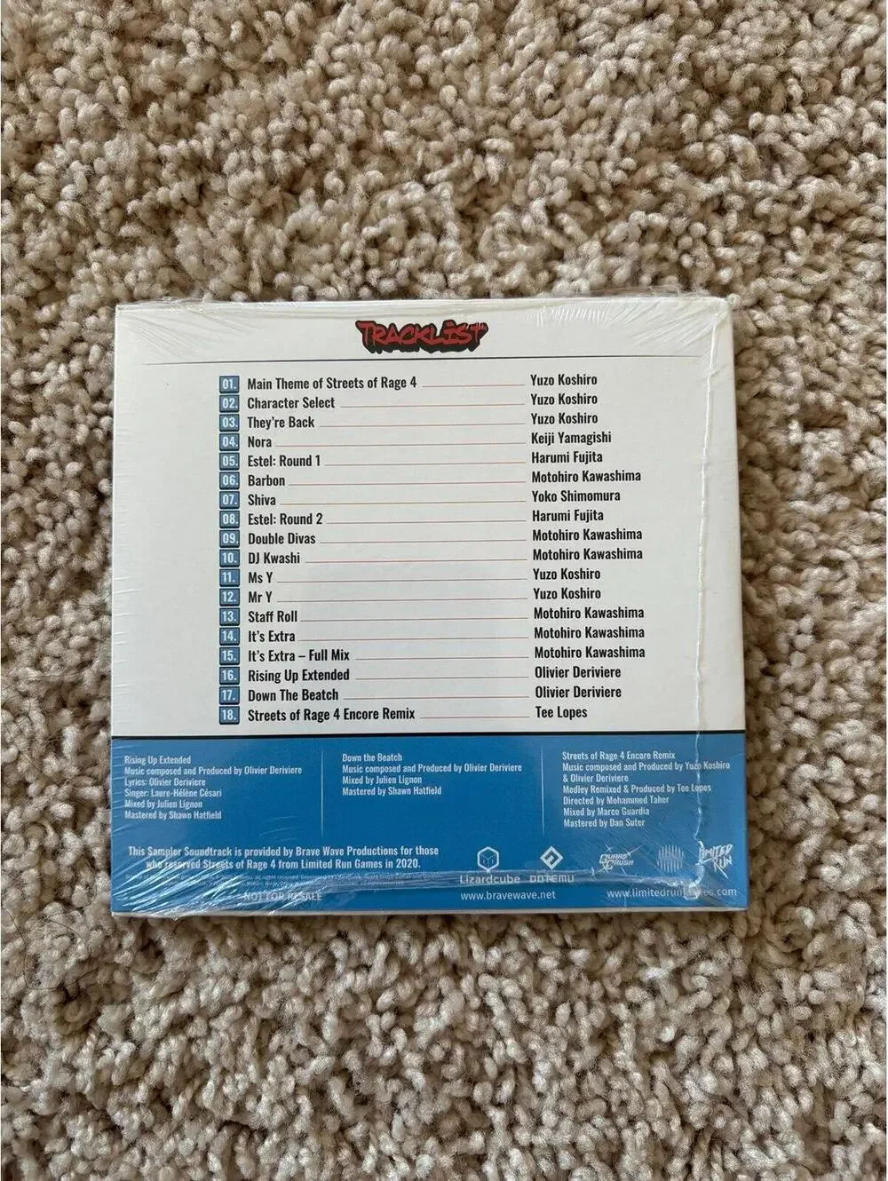 Streets of rage 4 collectors soundtrack